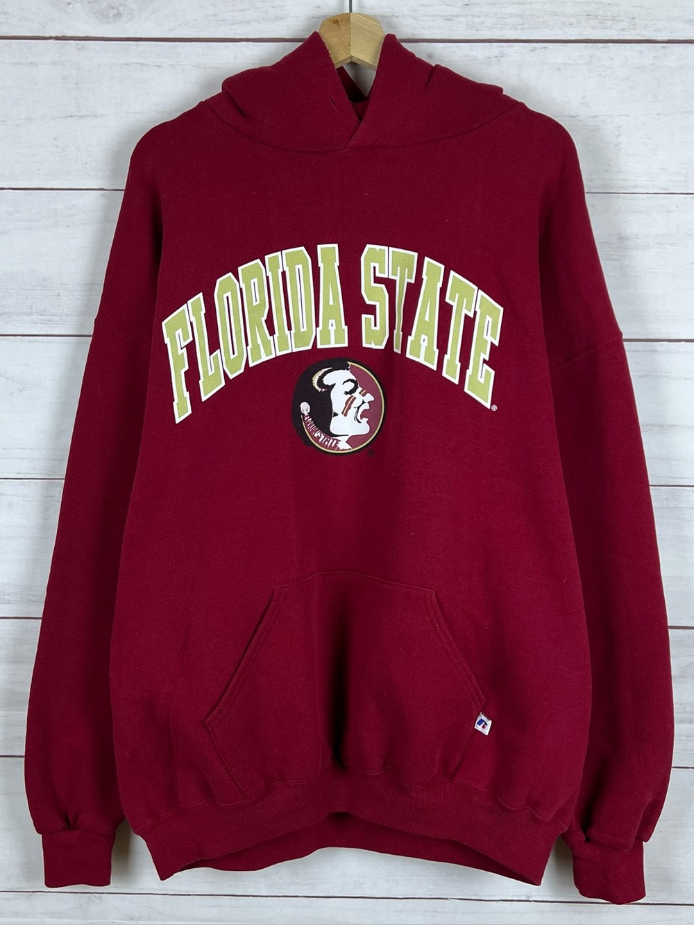 Vintage Russell Athletic Florida State Seminoles Red Hoodie Men's XXL Y2K